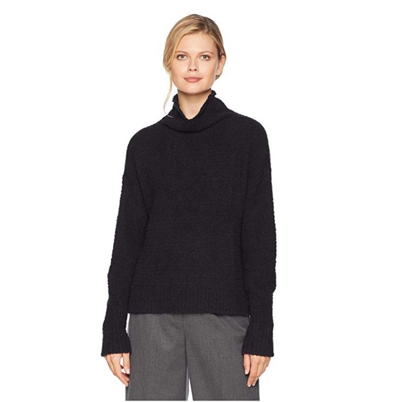 UGG Black Fluffy Cowl Neck Turtleneck Sweater Sz Small - Picture 1 of 8